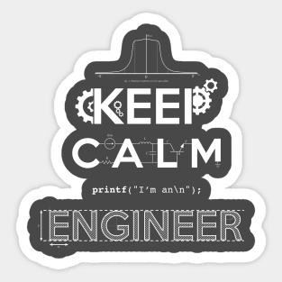 keep calm engineer Sticker